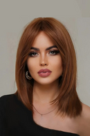 Short Wolf Cut Straight Bob Human Hair Wigs With Bangs For Women Hair Wigs