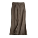 Skirt for Women Versatile Elegant Long Half-body Skirt Dress Slight Stretch