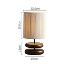 Creative Bedside Table Lamp Walnut Wood Retro Table Lamp