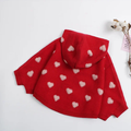 Baby Girl Sweater Cloak Toddler Kid Winter Clothes Hooded Knit Warm Cape Knit Pullover Top Knitwear Coat Outfit