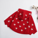 Baby Girl Sweater Cloak Toddler Kid Winter Clothes Hooded Knit Warm Cape Knit Pullover Top Knitwear Coat Outfit