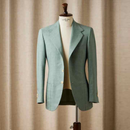 Men Tailored Linen Retro Wedding Suit Business Casual Slim Static Summer