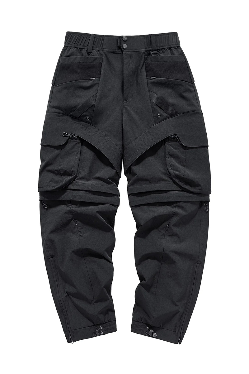 Spliced Cargo Pants Man Outdoor Sport Tactical Detachable Quick-dry Pants