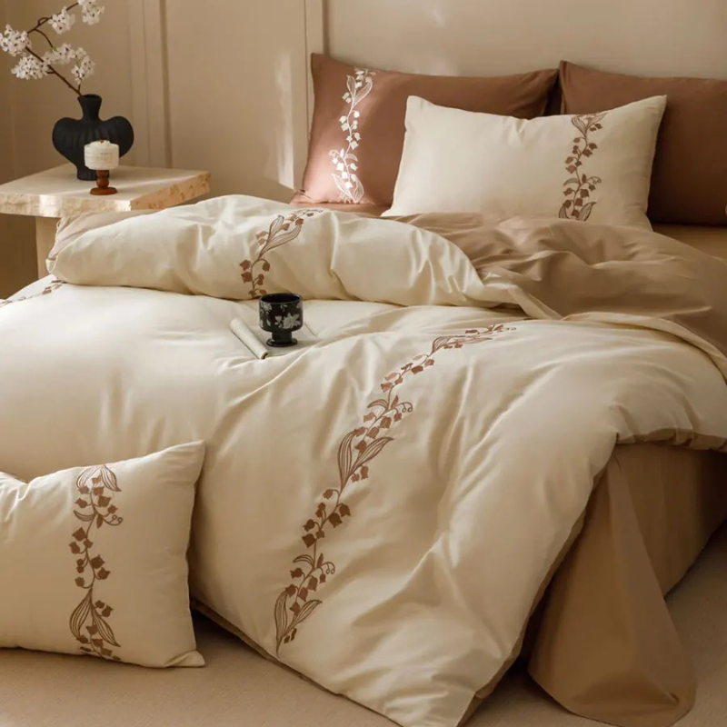 stripes bedding set twin full queen king fairyfair lace cotton home textile sheet pillow case quilt cover