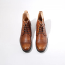 Retro Handmade High Top Casual  Boots New Arrival round Toe Briti Sle ort Boots Leather oes Wear Resistant Low ...