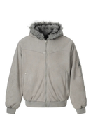 Men's Fur Coats Contrast Color Reversible Suede Fabric Cotton Tops Thick Loose Male Padded Jackets