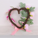Valentines Day Wreath for Front Door Pink Roses with Bow Tie Berry Wreaths Decor