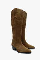 Women Boots Autumn/Winter Anti Velvet Western Coarse Heel Pointed Long Boots