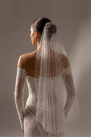 Pearls Luxury Long Wedding Veil Bridal Hair Accessories Wedding