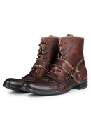 Full Grain Leather Retro Casual Ankle Boots Men's Motorcycle Wear-Leather Work Chelsea Shoes