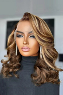 Mannequin head with styled hair and makeup against a neutral background, Obroi