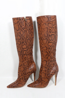 Knee High Women Boots Wide Ankle Strap Plush For Winter Ladies Boots Custom Shaft Length