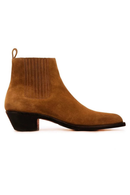 Men's Genuine Leather Ankle Boots – Stylish Chelsea Boots with Frosted Finish