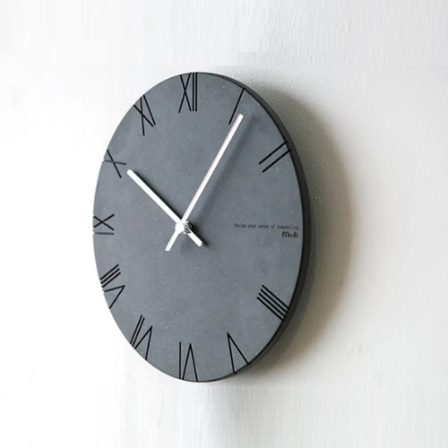 Round Wall Clock Scandinavian Mute Needle Clock Minimalist Room Decor Clocks