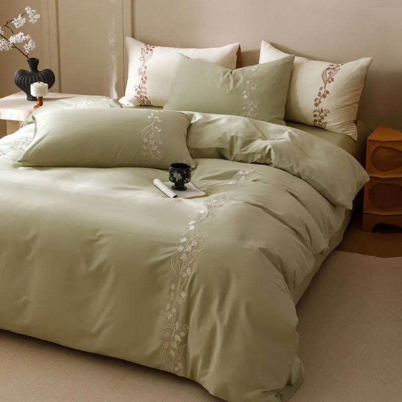 stripes bedding set twin full queen king fairyfair lace cotton home textile sheet pillow case quilt cover