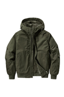 Green jacket with a hood on a white background, Obroi