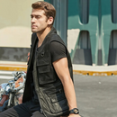 Men Real Leather Vest Men Motorcycle Outdoor Travel Vests