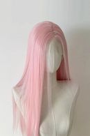 Light Pink Wig for Women 13x4 Lace Front Wig 26inch Long Straight Wigs Soft Natural Fiber Cosplay Wig