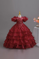 Girls Party Dresses Evening Dresses 4-12 Years Old Summer Girls Flower Girl Wedding Outfits