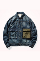 Denim jacket men's retro work jacket casual lapel denim jacket