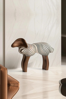 Light Luxury Creative Abstract Lamb Solid Wood Stool Artistic Design Sense Children's Household