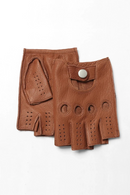 Leather Men's Gloves Male Cycling Motorcycle Driving Mittens Half Finger Unline Breathable