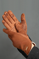 Winter Warm Gloves for Men's Outdoor Cycling and Driving Suede and Fleece Thickened Non-slip Touch Screen Gloves