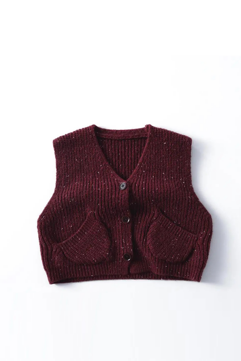 Autumn Children Sleeveless Knit Vest Coat Baby Sweater Knitted Cardigan Casual Kids Vest Jacket