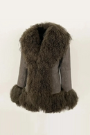 Autumn Winter Women Coat Real Natural Fur Turn-down Collar Jacket Thick Warm Casual Overwear