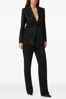 Black sequin suit on a white background, Obroi
