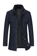 Winter Men Casual Woolen Coats Thicker Warm Cashmere Trench Long Jackets Quality Male Overcoats