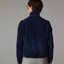 Male Genuine Suede Jackets Slim Fit Zipper Turndown Collar Short Coat Natural Suede Biker Autumn Fashion Luxury