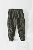 Camouflage cargo pants on a white background, Obroi