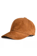 Brown suede cap on a white background, Obroi