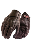 Pair of brown leather gloves on a white background, Obroi