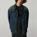 Men Washed Denim Jacket Rivet - Spring Fall Streetwear Essential
