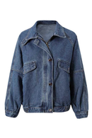 Blue denim jacket on a white background, Obroi