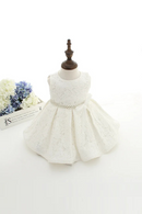 Newborn Baby Dresses with Cap Super Bow Belt Girl Christening Gowns 1 Year Birthday Dress