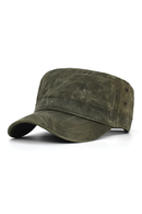 Four Seasons Canvas Cotton Military Caps Men Unique Design Flat Top Hat
