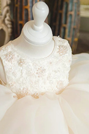 Children White Lace Dresses Evening Party Kids Sleeveless Ball Gowns 1st Birthday Baby Girl Princess