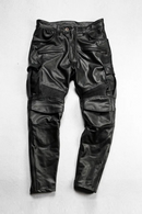 Men Motorcycle Riding Leather Pants Slim Fit Windproof Warm Trousers