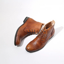 Retro Handmade High Top Casual  Boots New Arrival round Toe Briti Sle ort Boots Leather oes Wear Resistant Low ...