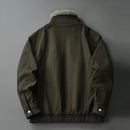 Stand collar fur collar retro cotton jacket men's winter casual thickened warm cotton jacket