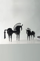 Decor Figurines Abstraction Horseradish Horse Figurine Metal Handicraft  Miniatures Artificial Animal Sculpture Home Decoration