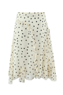 Retro Irregular Ruffled Polka Dot Skirt For Women Elegant A-line Holiday Summer Skirts