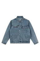 Men Denim Jacket Premium Blue Washed Coat Handsome Autumn Jackets