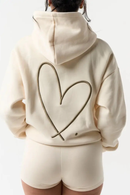 Women's Embroidered Hooded Sweatshirts Long Sleeve Loose Fit Pullover Tops