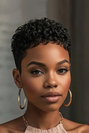 Pixie Cut Wigs Brazilian Remy Human Hair Wig For Women Short Afro Kinky Curly Wigs