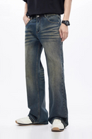 Men Jeans Flared Pants Kick Flare Denim Pants Bootcut Trousers Full Length Men Jeans