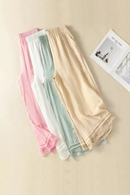 Lace Splice Women's Casual Pants Versatile Ladies Loose Fit Trousers Elegant Casual Wear